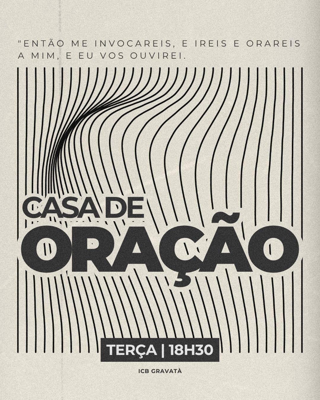 E se hoje você simplesmente parasse para estar com o Pai? 

Talvez esse seja o momento de separar um tempo na sua semana para honrar Aquele que, a todo momento, vê você, conhece as suas necessidades e ouve o seu clamor.

Hoje, às 19h, nossa família se reúne para mais uma Casa de Oração, um tempo para deixar as distrações de lado e, juntos, buscar a presença de Deus.

Nós esperamos por você!
Vem para a Casa. 🤍🏠